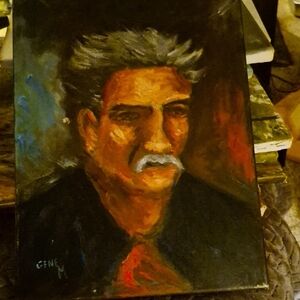Expressive Portrait Painting with Warm Tones